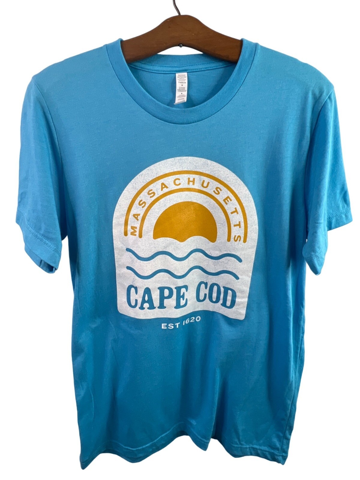 Massachusetts Cape Cod T-Shirt Medium Blue Crewneck Short Sleeve Cotton USA gallery