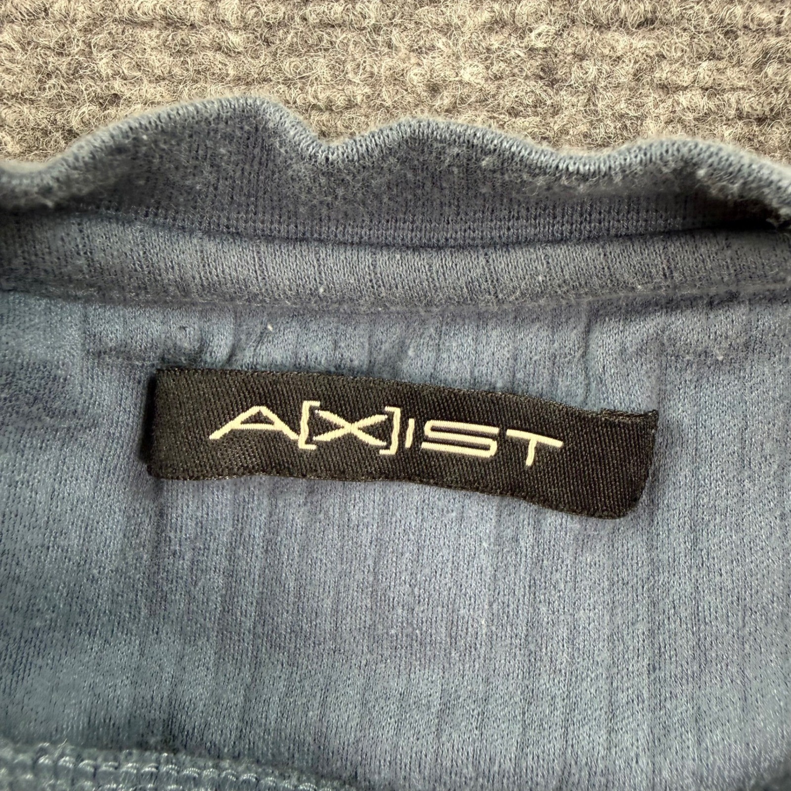 AXIST T-Shirt XXL Blue Ribbed Textured Short Sleeve Mercerized Cotton Men's gallery