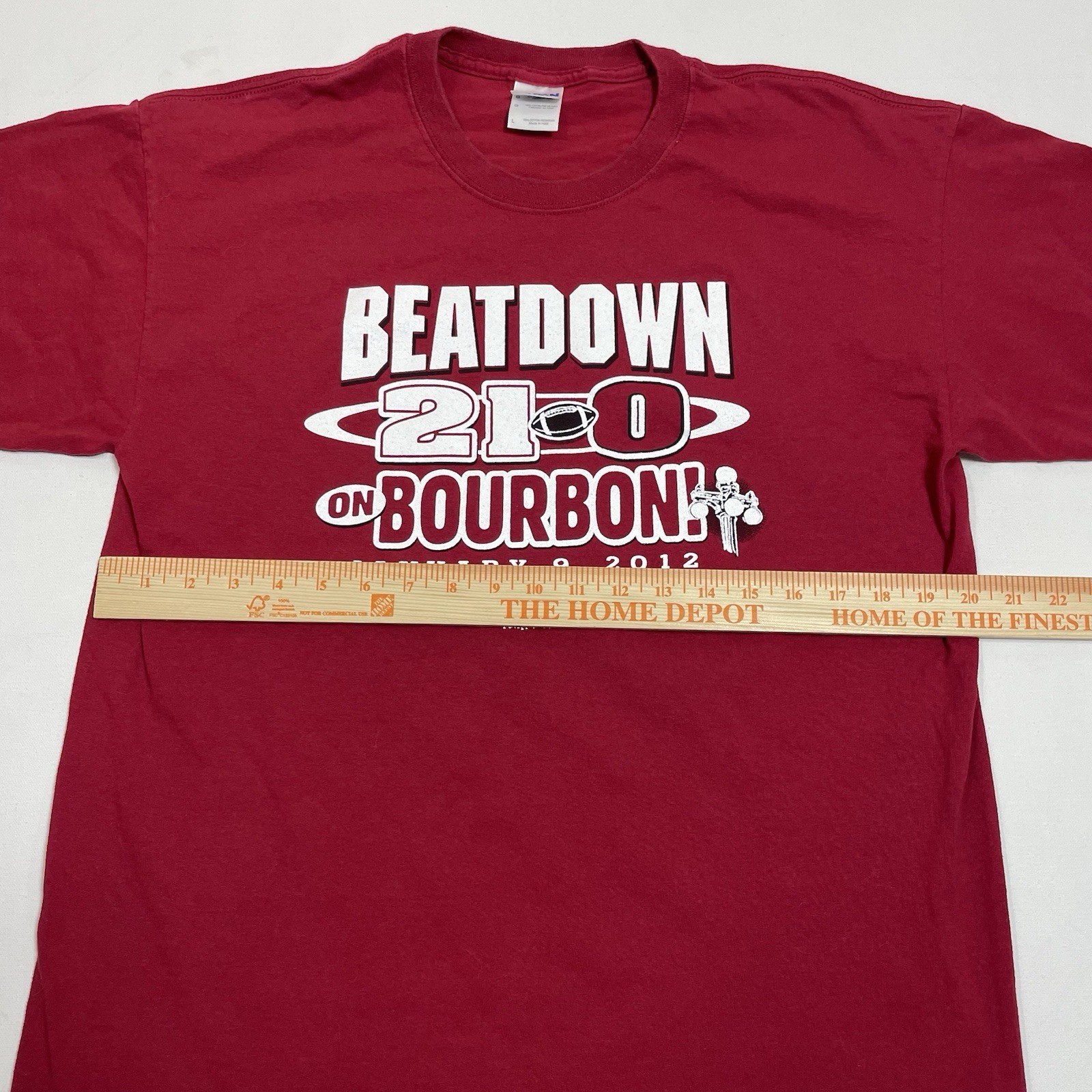 Alabama LSU Shirt Mens Large Red 21-0 Beatdown 2012 Smack Talk gallery