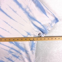 Sandro TShirt Mens L Pink Blue Tie Dye Embroidered Spellout Luxury Streetwear
