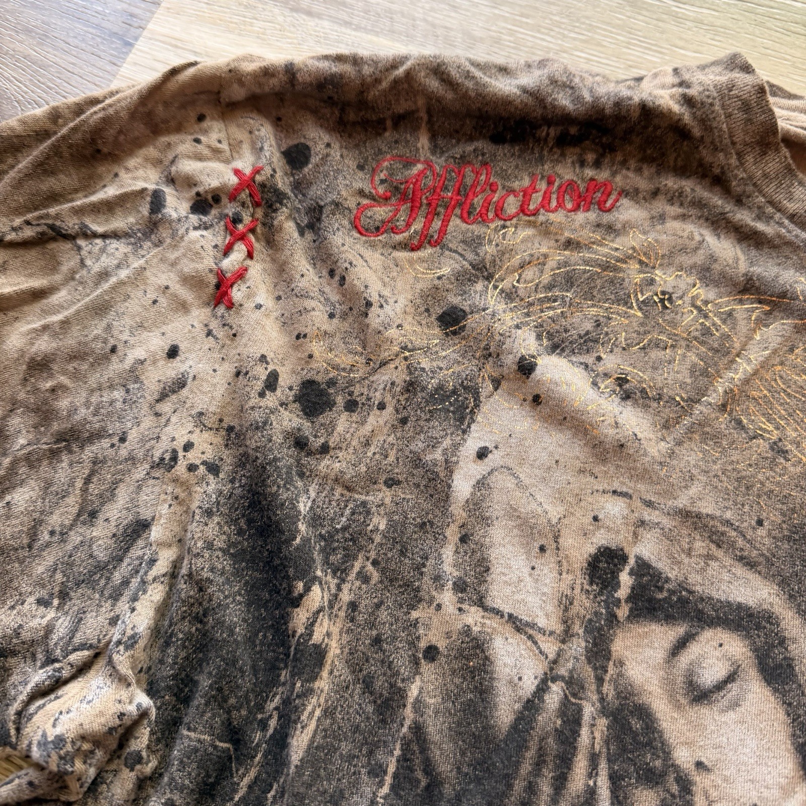 Affliction Bamboo Series Angel AOP Shirt, Size Medium gallery