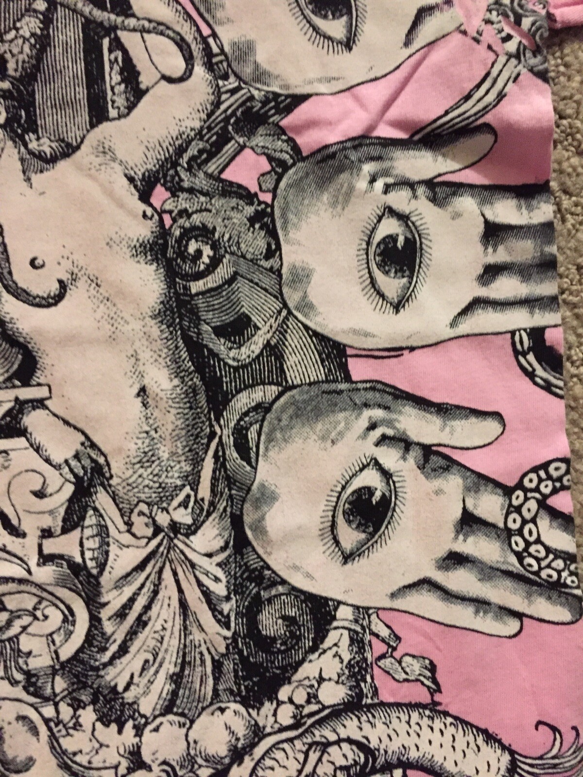 Nwt PSYCHEDELIC 'LONELY LONDON LAD' SILK SCREENED Medium T-SHIRT Pink gallery