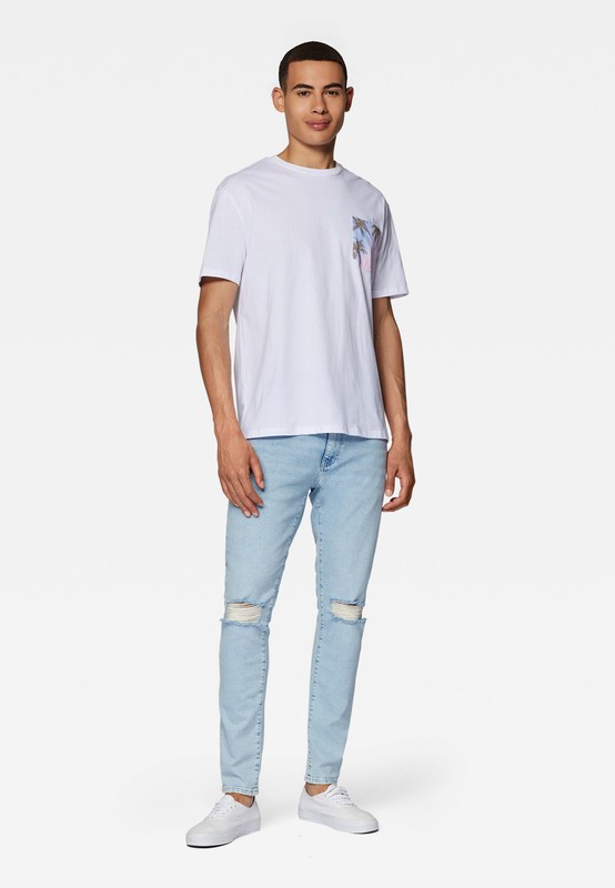 Mavi Men's Loose Fit T-Shirts, White, L gallery
