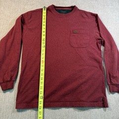 Pendleton Men’s Long Sleeve Deschutes Pocket Tee Size M 100% Cotton Maroon Red