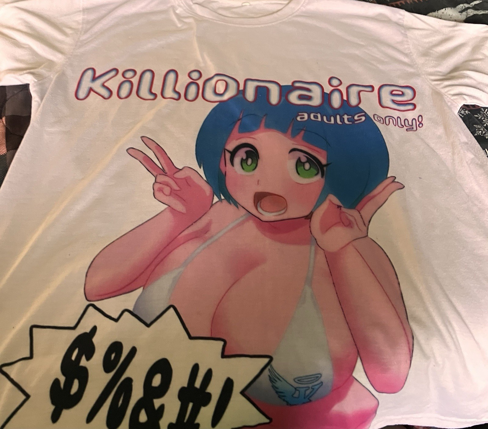 graphic T-shirt featuring anime-style artwork and text gallery