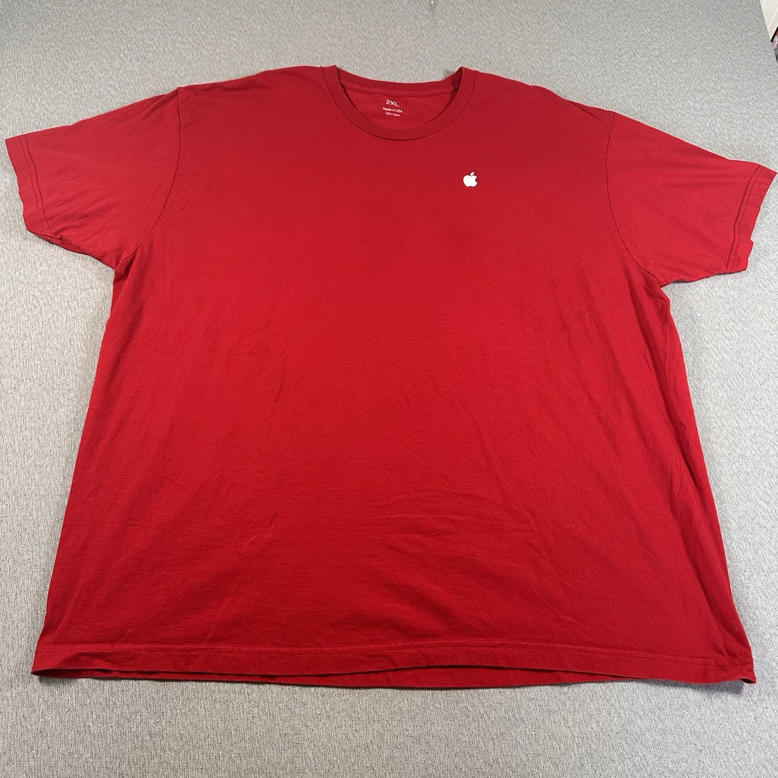 APPLE Store Employee T Shirt Mens 2XL Red Short Sleeve Made in USA gallery