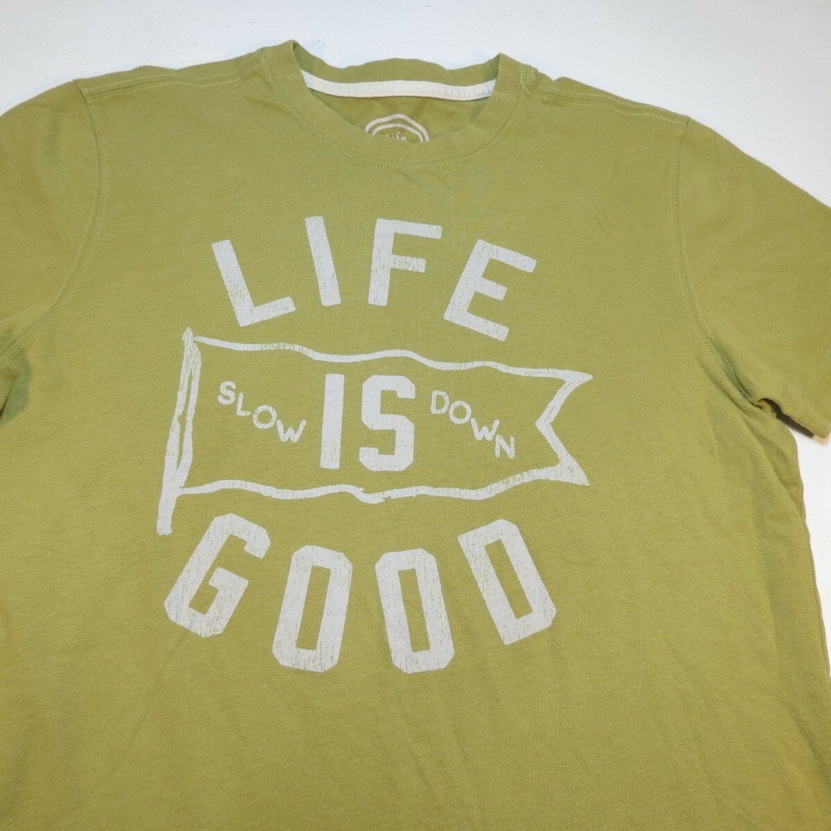 LIFE IS GOOD SLOW DOWN SEMI FITTED TEE T SHIRT Mens S gallery