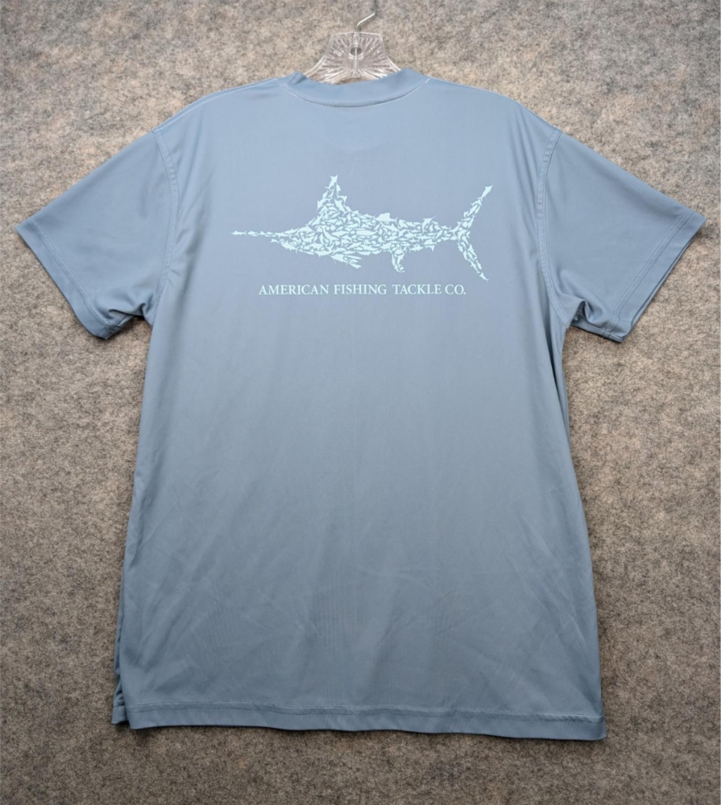 AFTCO Shirt Mens Small Gray Short Sleeve Stretch Performance Fishing