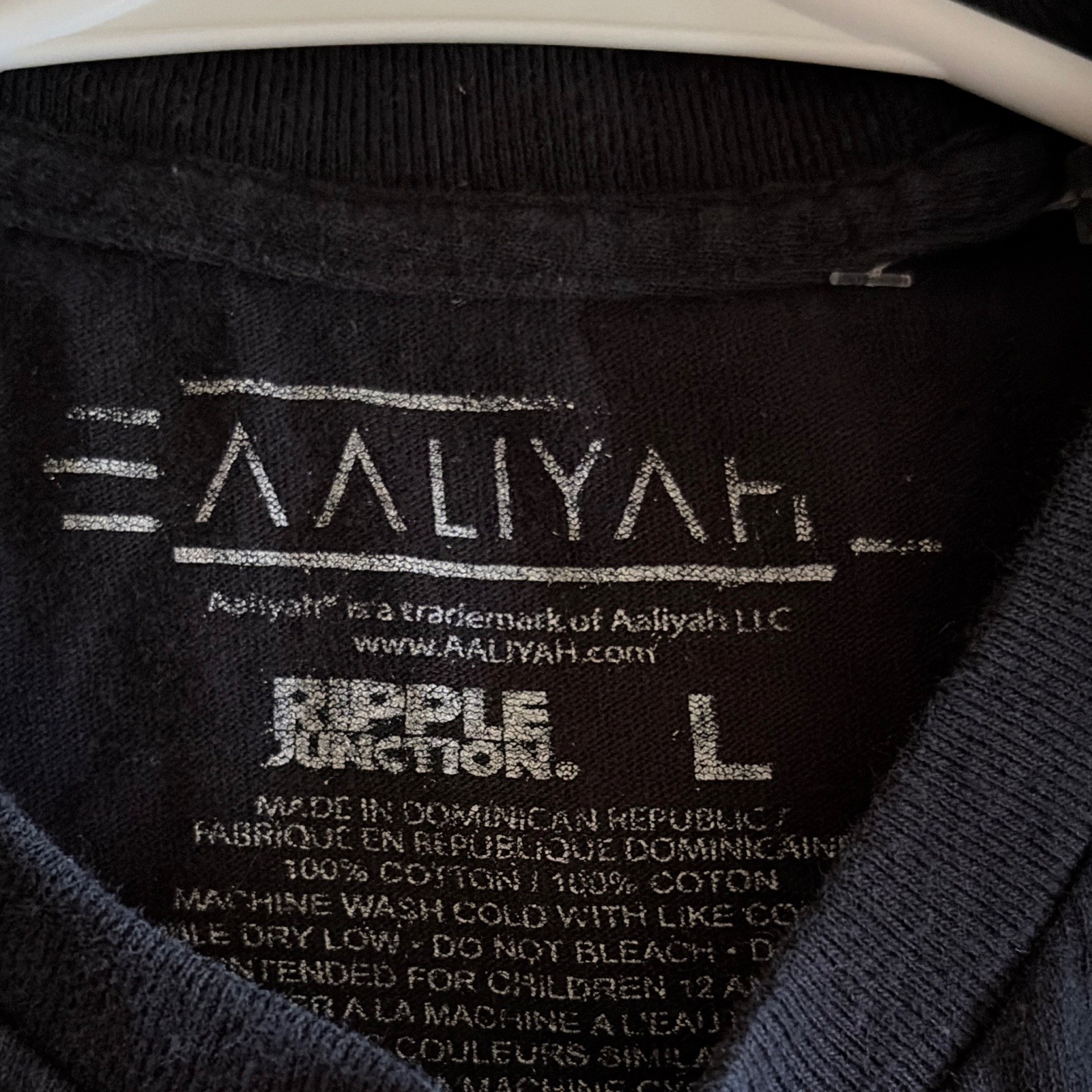 Ripple Junction Aaliyah Princess of R&B Forever Black Graphic T-Shirt Men L gallery
