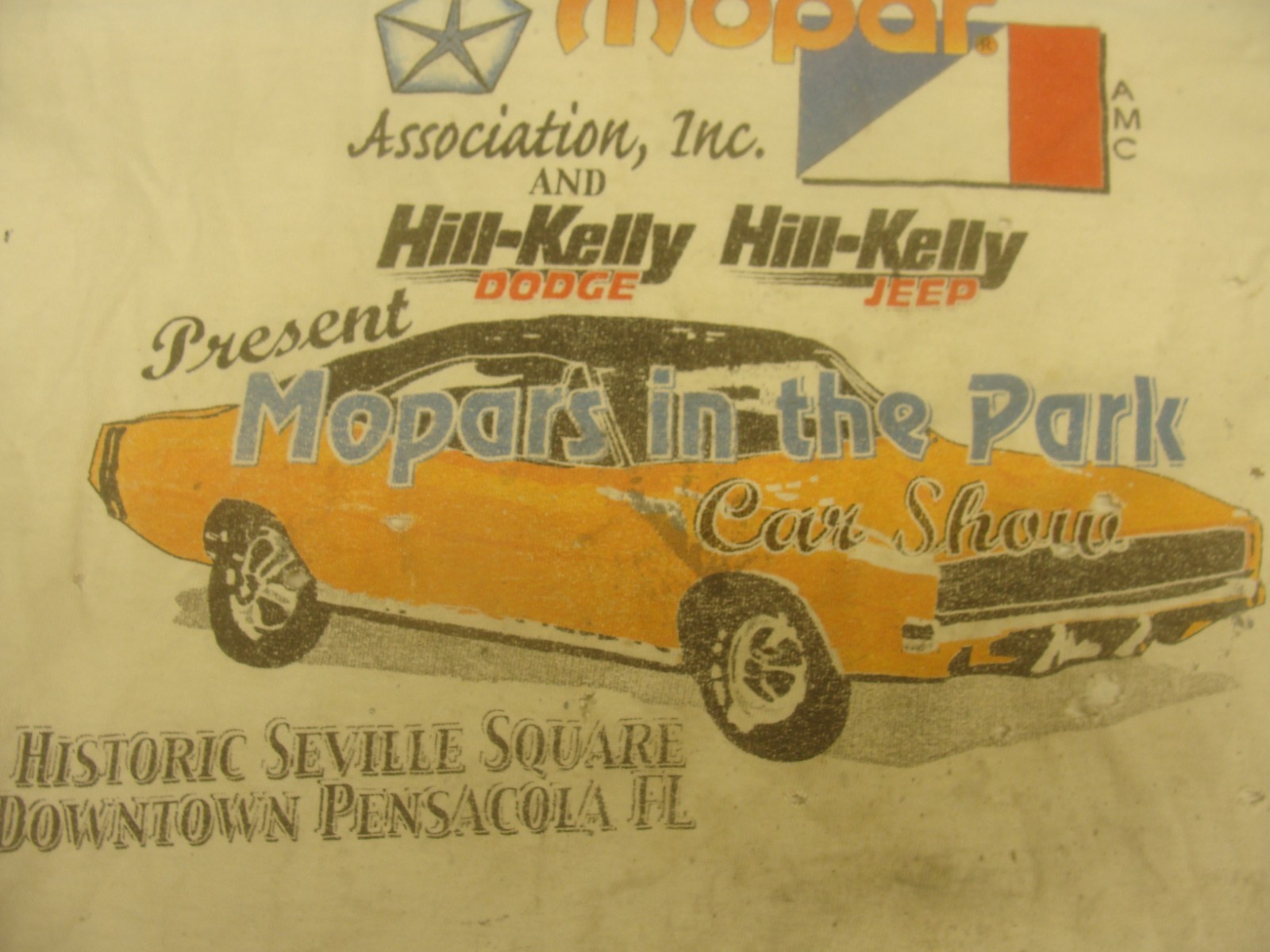Mopar rare t shirt "Mopars in the Park" Pensacola Size: XL - read & see all gallery