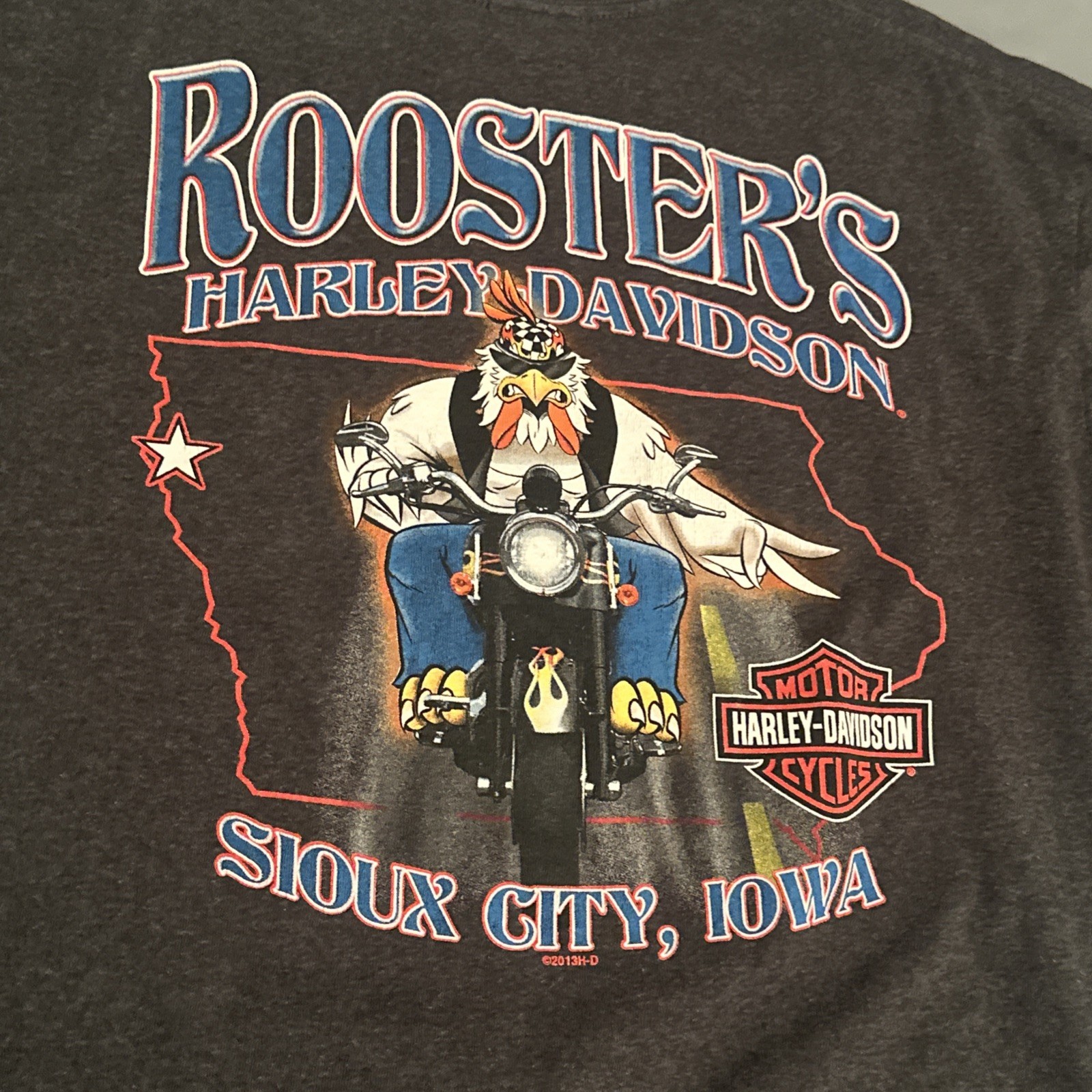 2013 Adult XL Harley Davidson Six City, Iowa Size Xl/2XL Cut Tag