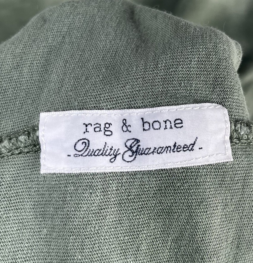 Rag & Bone Men's XL Tshirt Linen Cotton Tie Dye The Hayden Green Stone Wash gallery