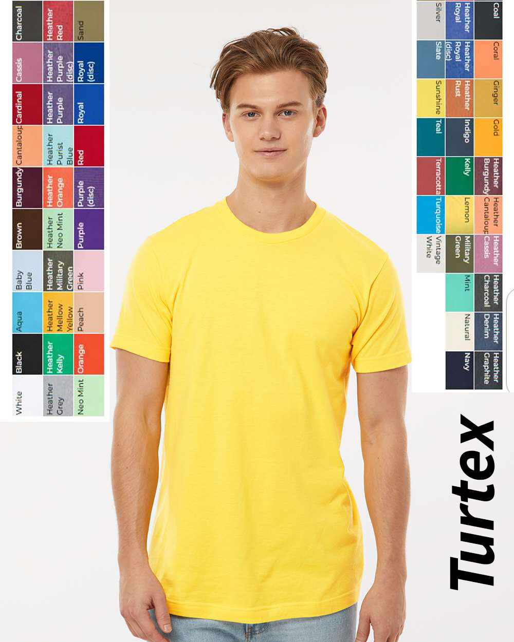 Tultex Unisex T Shirt Cotton/Polyester Short Sleeves Fine Jersey T-Shirt – 202