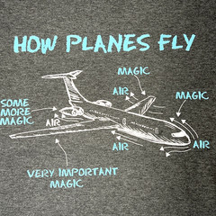 How Planes Fly Funny Aviation Engineer Airplane Unisex Graphic T-Shirt Unisex M