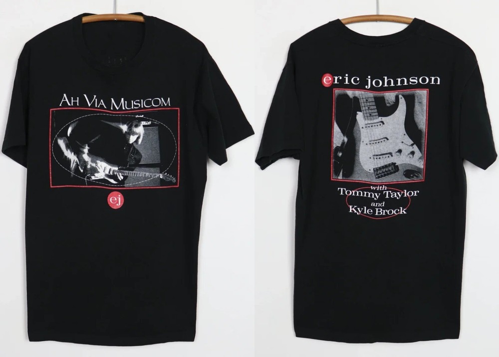 2 sides Ah Via Musicom Eric Johnson Shirt Black Unisex All Size S-5XL AL1161