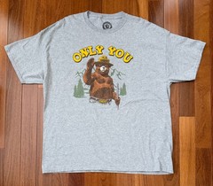 Smokey The Bear ONLY YOU Forest Fire Prevention T-Shirt Gray Short Sleeve 2XL