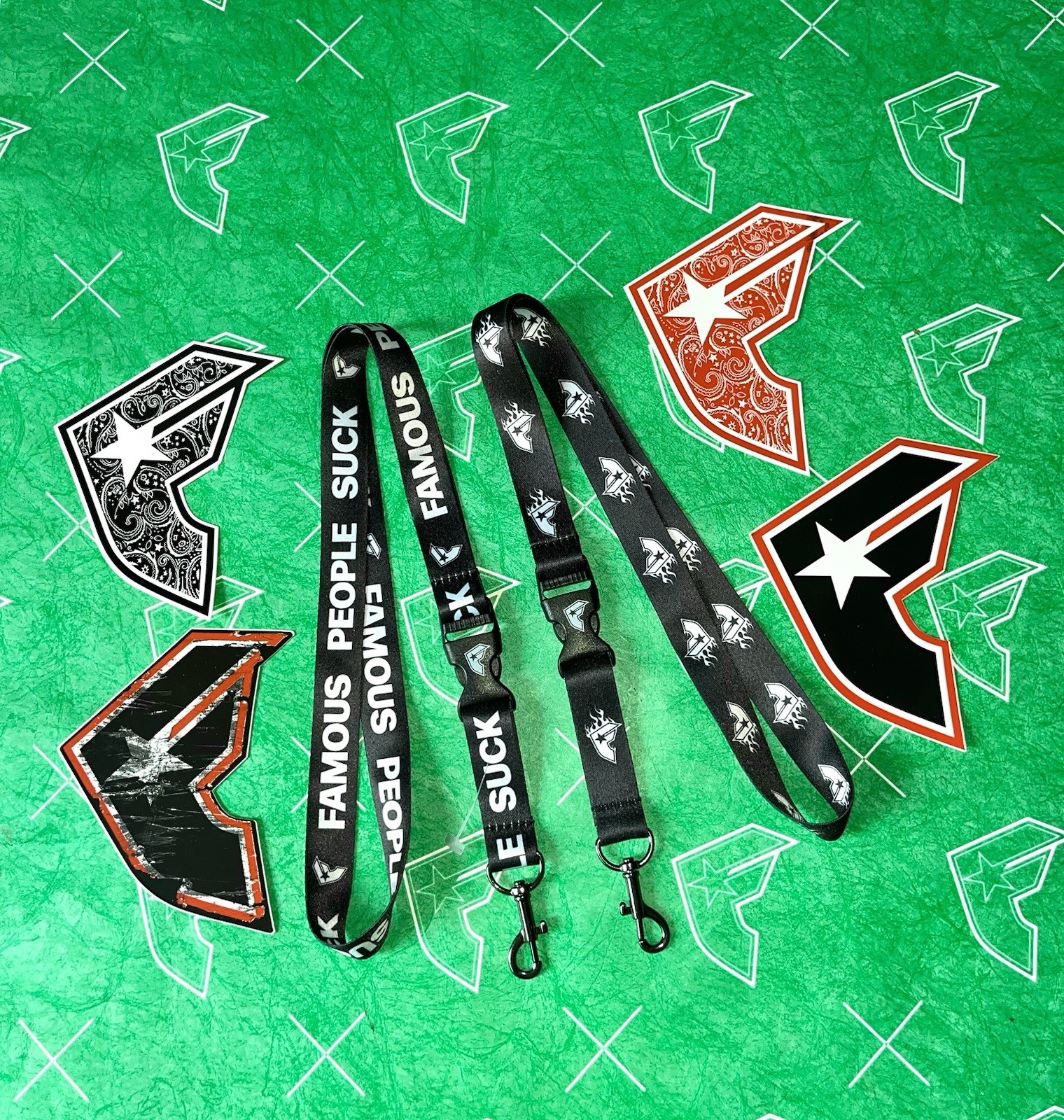 Famous Stars And Straps Sticker And Lanyard Set Travis Barker Blink 182 RARE Y2K gallery