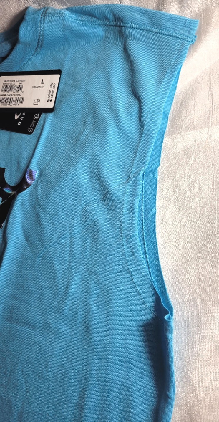 Oakley Kaleidoscope Hydrolix UPF 30+ Raw Cut Sleeveless Shirt - Bright Blue - L gallery