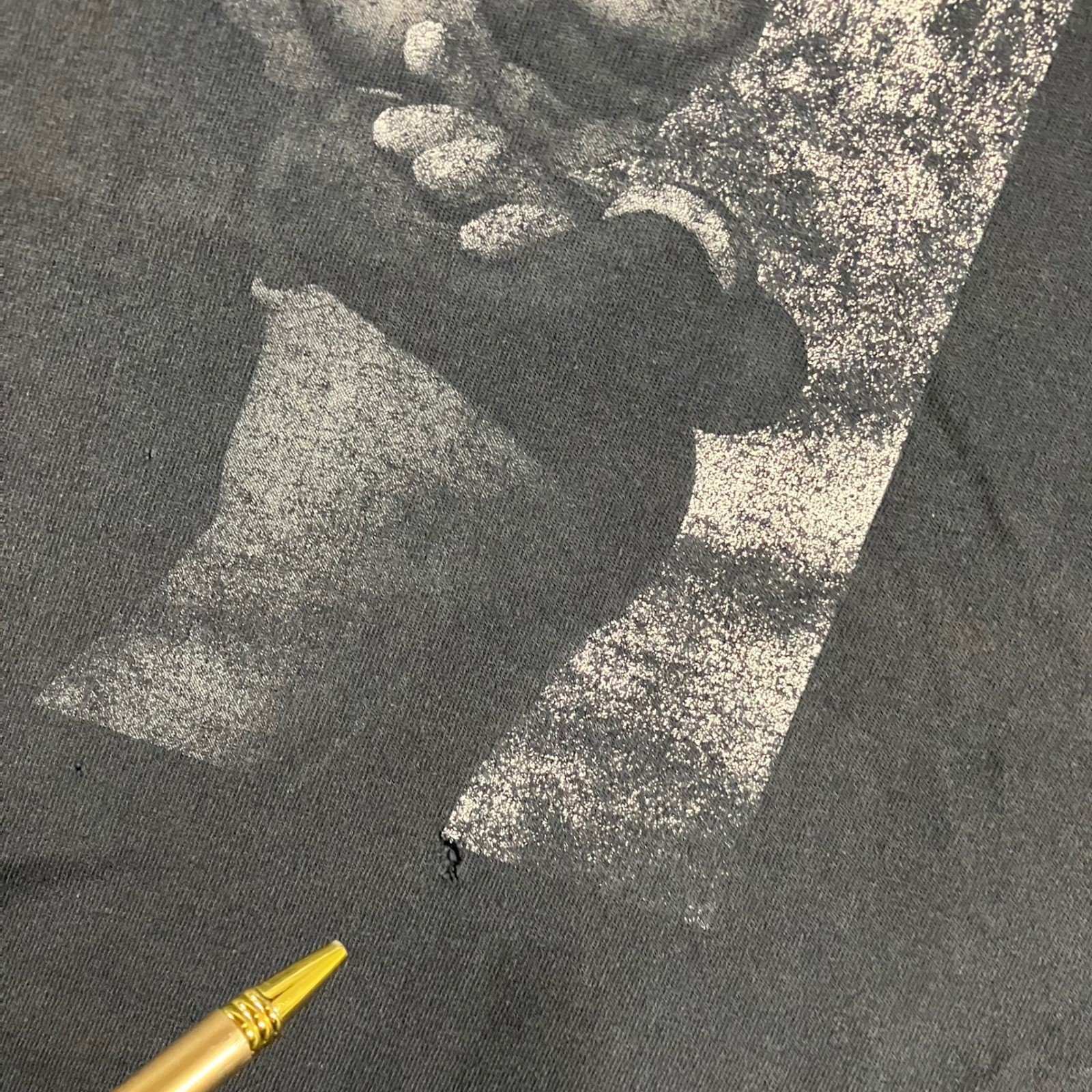 Vtg Delta Pro Mario Scarface Graphic T-Shirt Men L Faded Black Distressed Grunge gallery