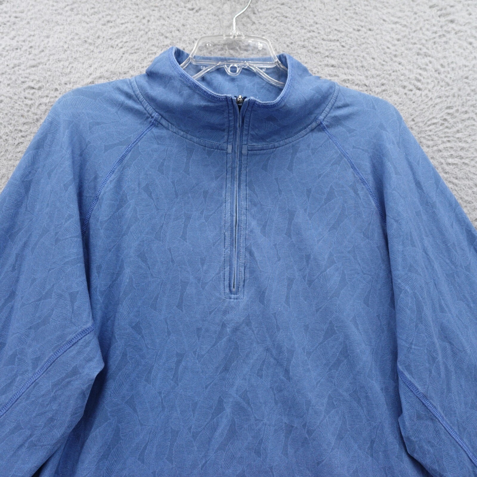 Henri Costa 1/4 Zip Pullover Shirt XL Blue Mens Coastal Lightweight Long Sleeve gallery