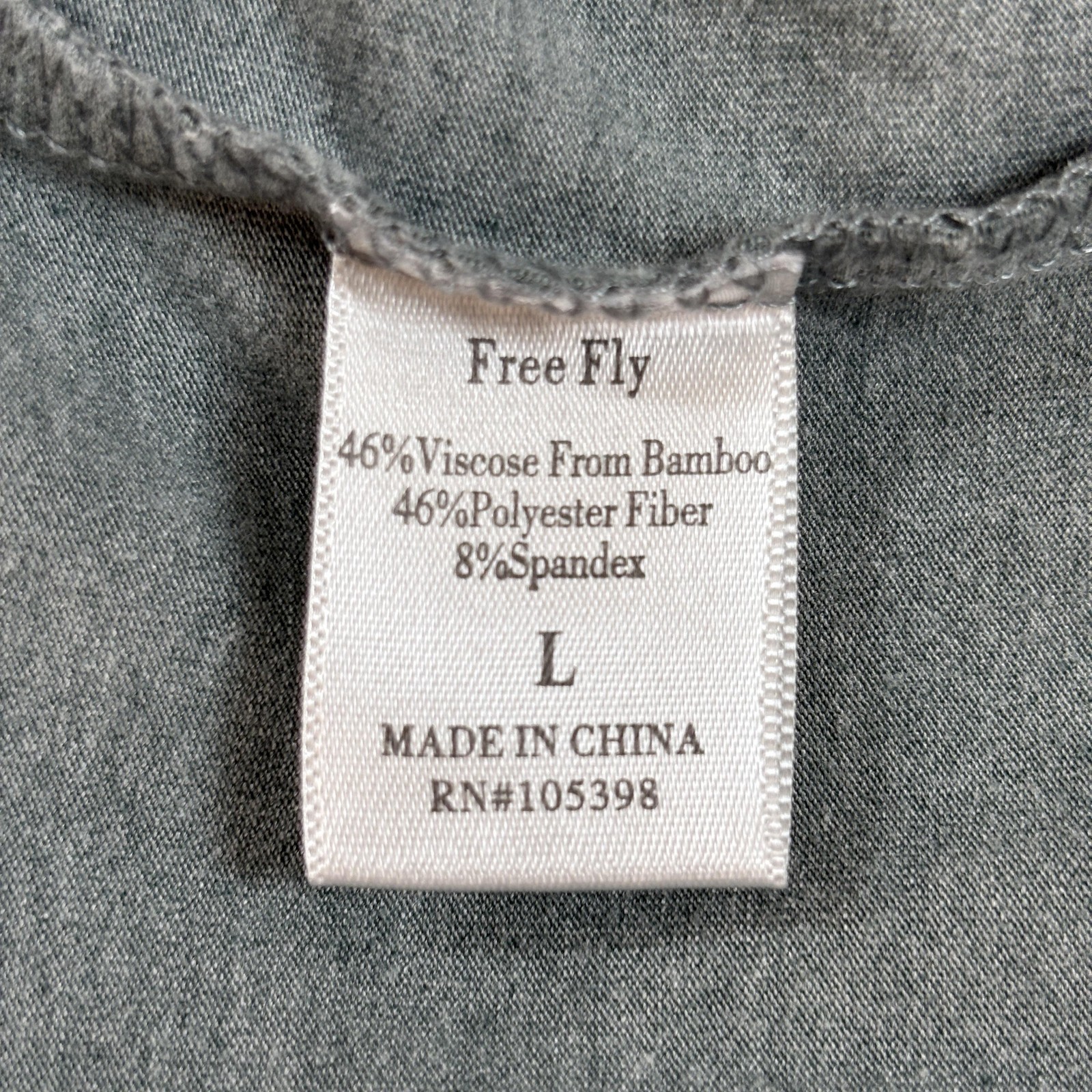 Free Fly Bamboo Flex Henley Shirt Men's Large Gray Green Bamboo Blend Soft gallery