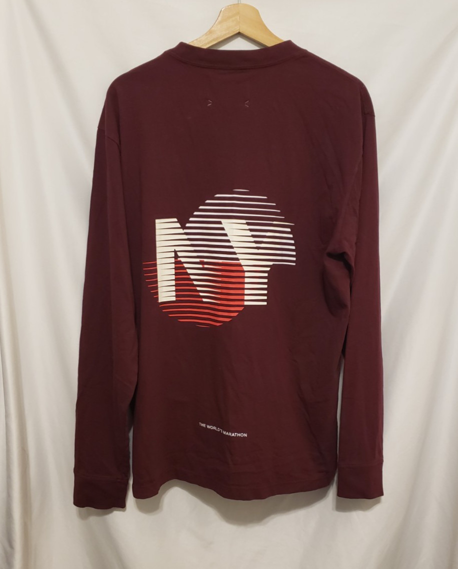 Bandit x ASICS Running Long Sleeve Cotton Tee Men Large Port Red Crewneck gallery