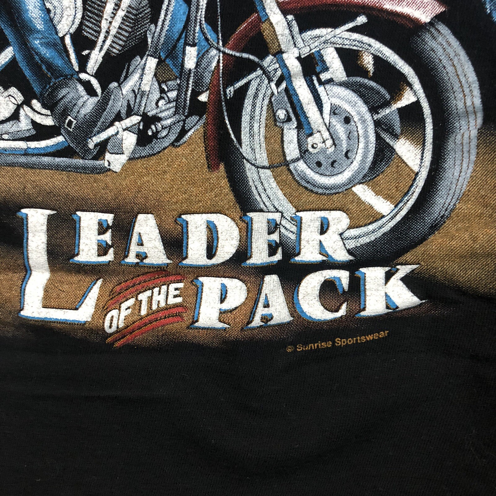 Vintage American Thunder Riding Leader Of The Pack Wolf T-Shirt Mens Size XL gallery
