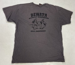 Harley Davidson Bali Indonesia Graphic T-shirt Men Large Gray Short Sleeve