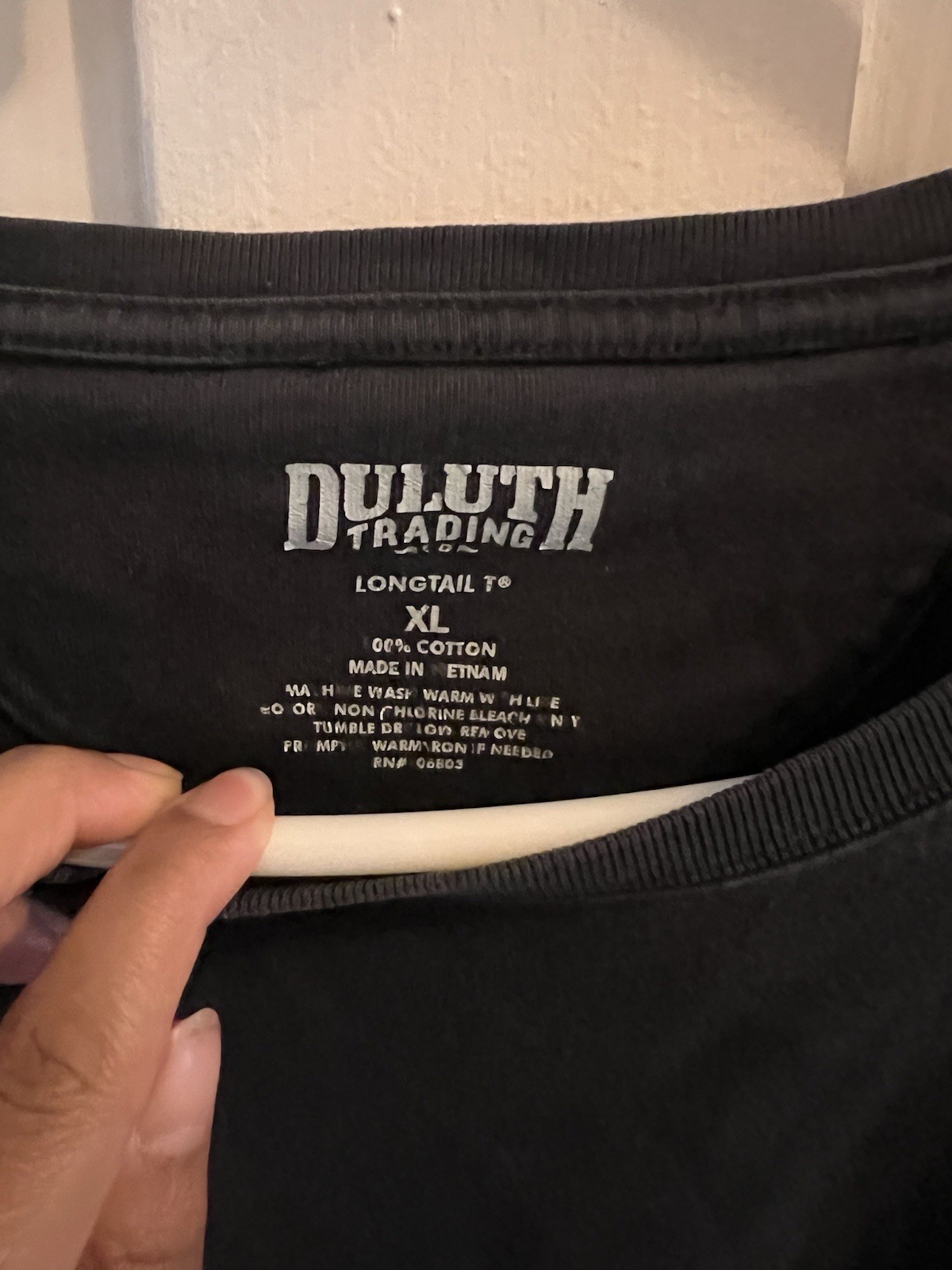 Duluth Trading Longtail T Shirt Mens XL Black Long Sleeve Pocket Crew Neck gallery