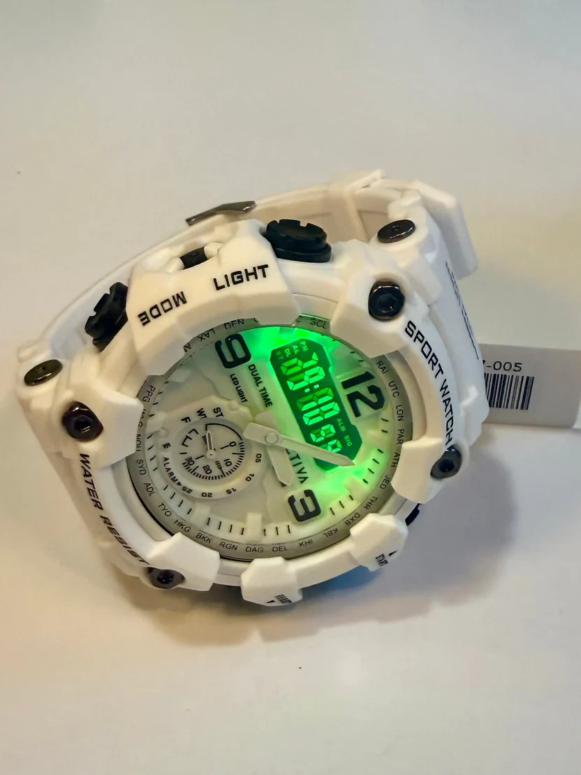 Activa ACW1637-005 Vextron X Digital 52mm White Dial Multi-Function Sport Watch