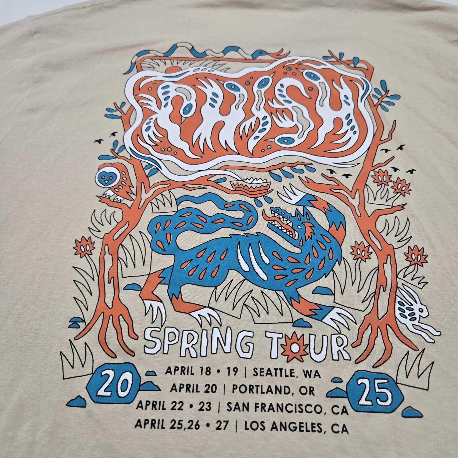 EUC Sz LARGE Phish Deep Woods Spring Tour 2025 T-Shirt 2 Sided Graphic Tee Adult gallery