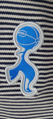 Nike Embroidered Soccer Logo Black Light Blue Striped 2 Button T-Shirt Size XL