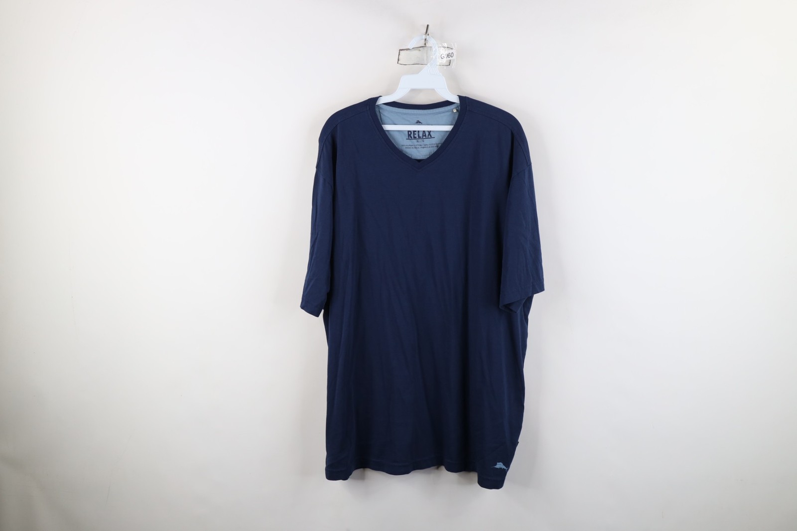 Tommy Bahama Relax Mens XL Faded Soft Touch Supima Cotton V-Neck T-Shirt Blue gallery