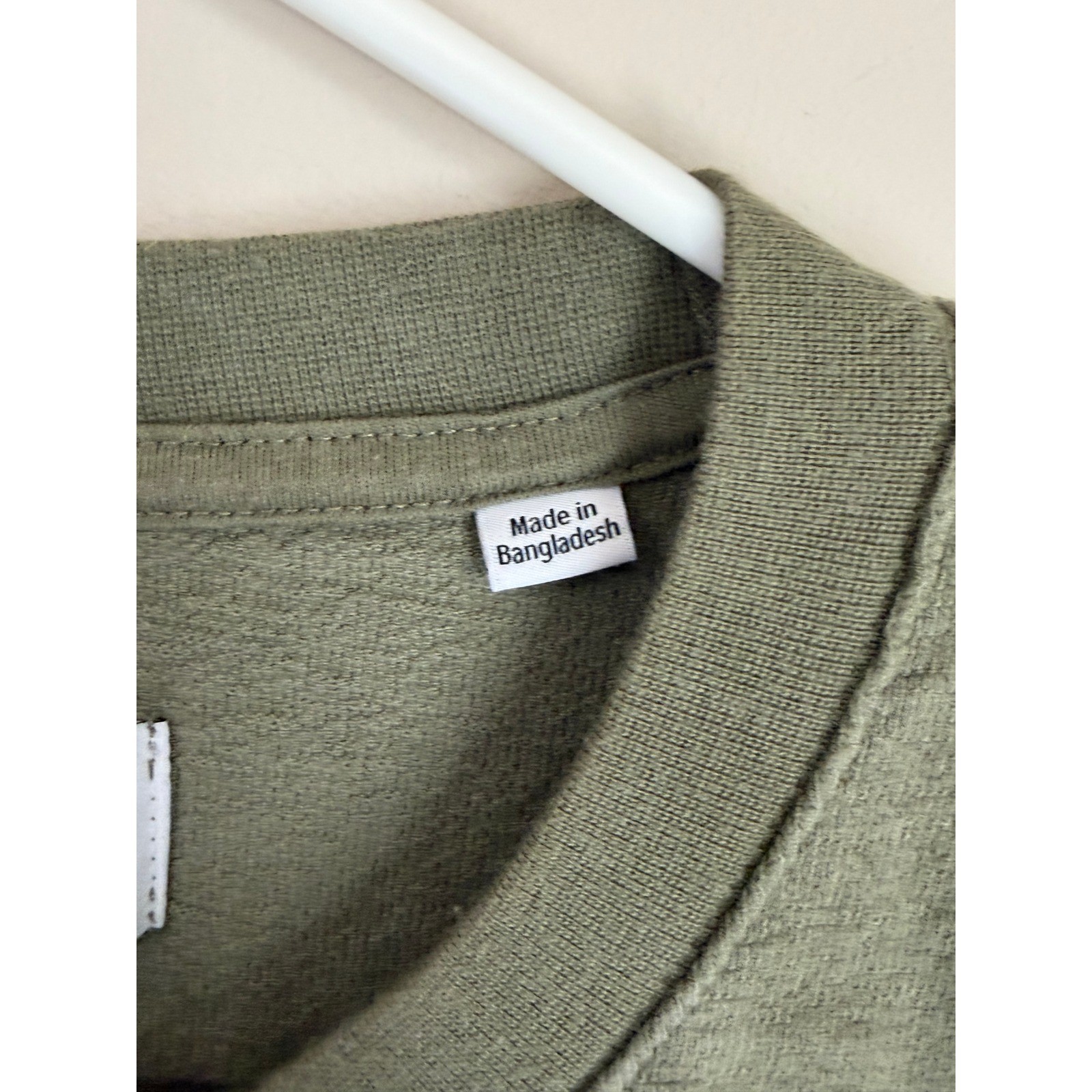 Wax London Dean T-Shirt Mens XL Olive Green Organic Cotton Crewneck Boxy gallery