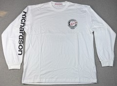 Richardson World Tour Long Sleeve Tee White Cherry Blossom Graphic Size L