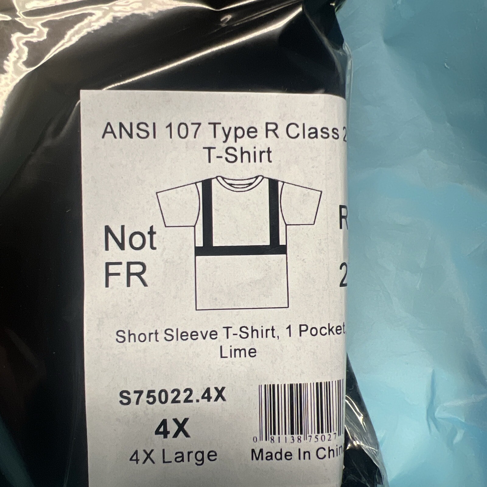 High Visibility ANSI Class 2 Hi Vis Lime Reflective Road Work Safety T Shirt-4X gallery