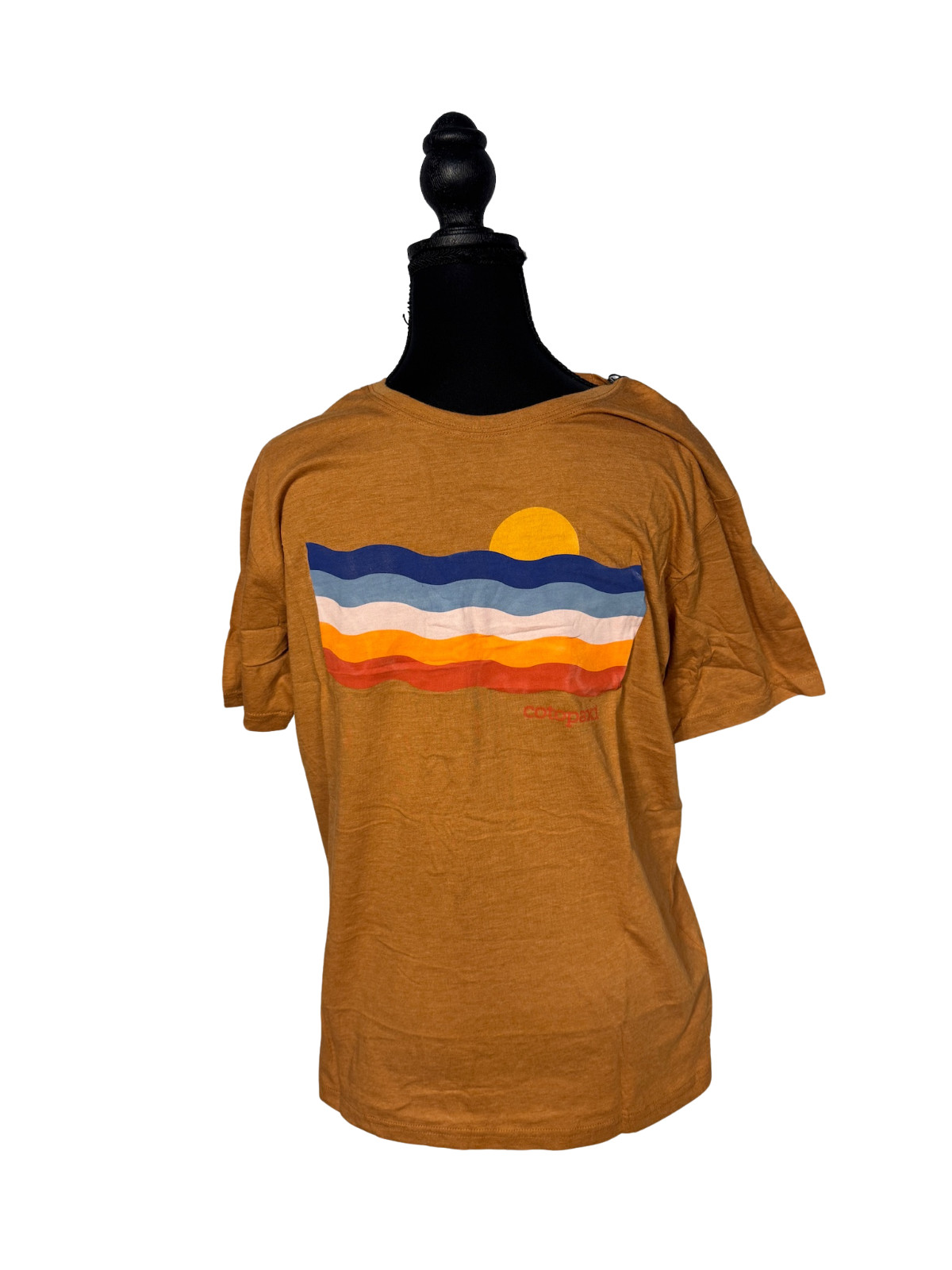 Cotopaxi Disco Wave Organic T-Shirt Men’s M Saddle Retro Graphic NWT