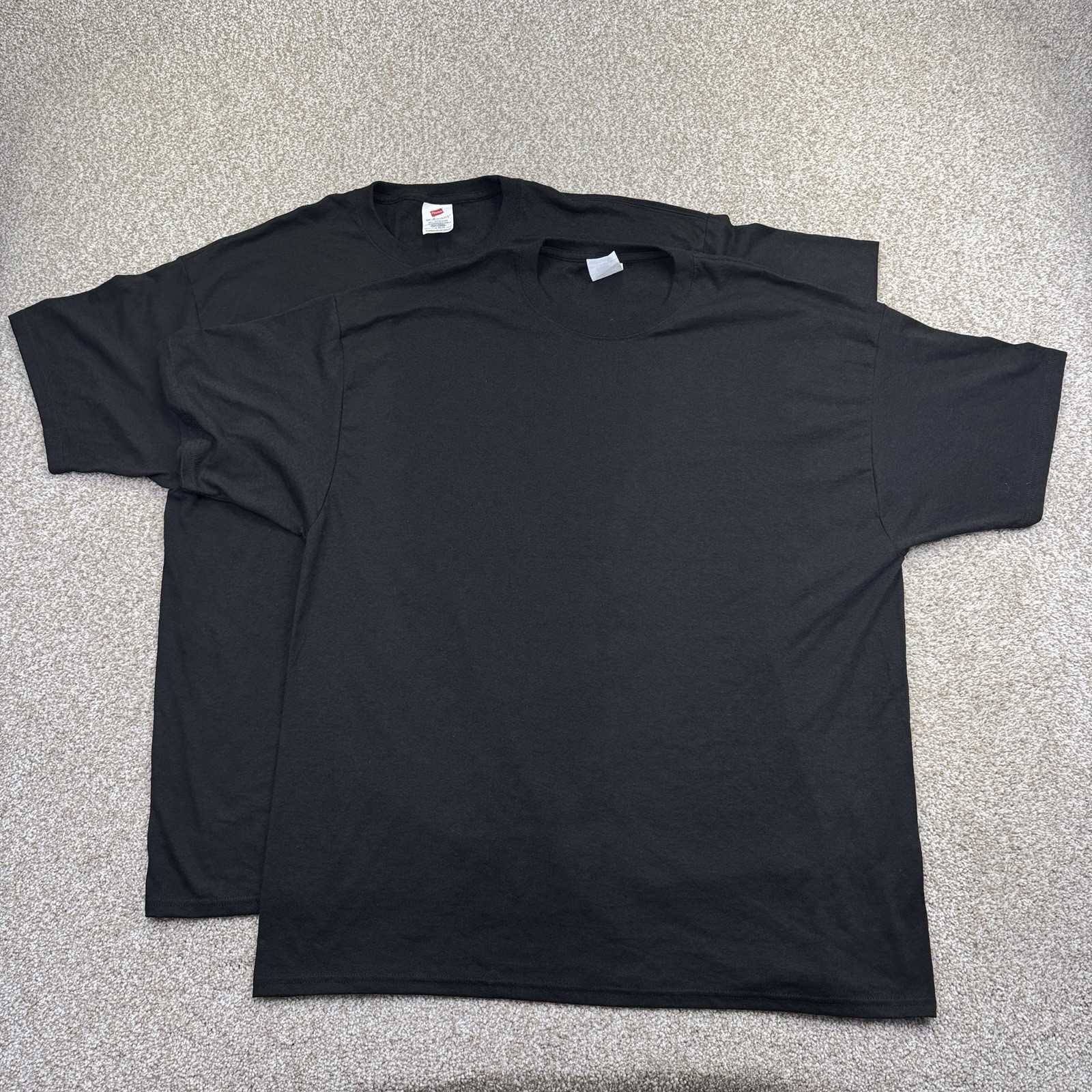 New Hanes Ecosmart T Shirt Size 2XL Lot of 2 Black Short Sleeve