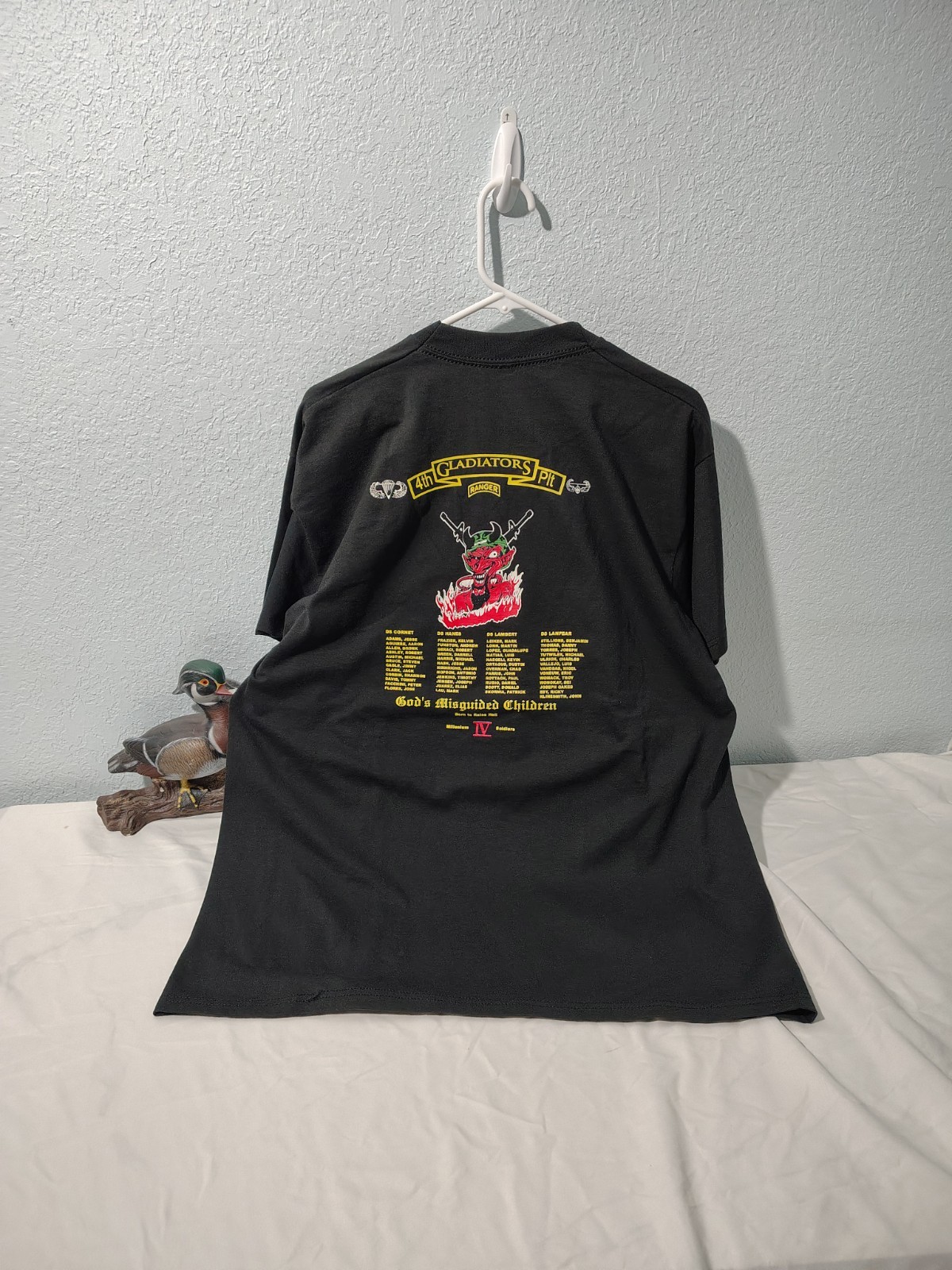 Rangers Us Army Fort Benning Tshirt Xlarge Black Militaria free shipping: B114 gallery