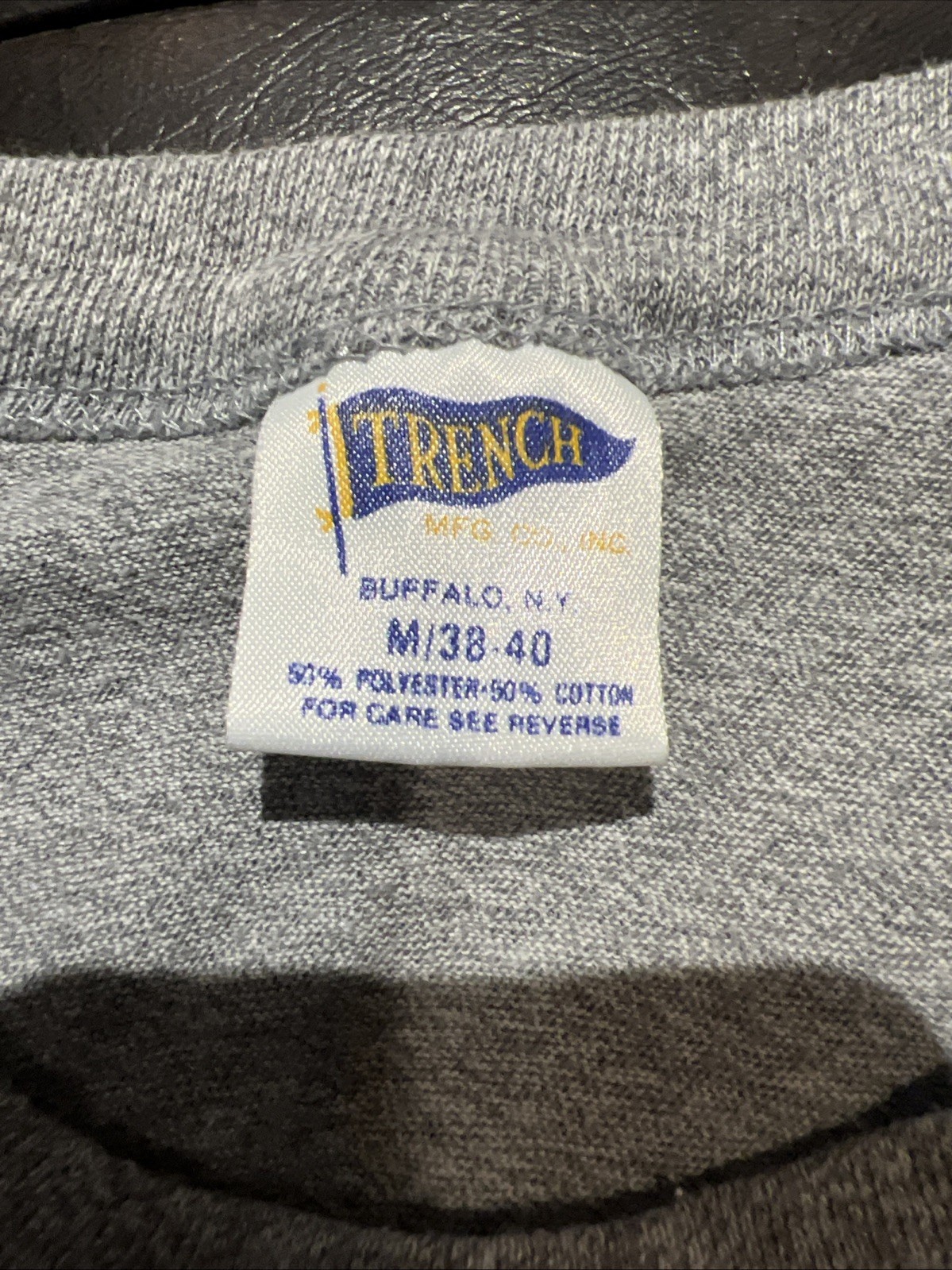 Vintage Trench Washington Redskins Gray Single Stitch T Shirt M gallery