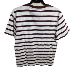 These Glory Days Scandinavia Striped T Shirt | Modern Classic | Burgundy White |