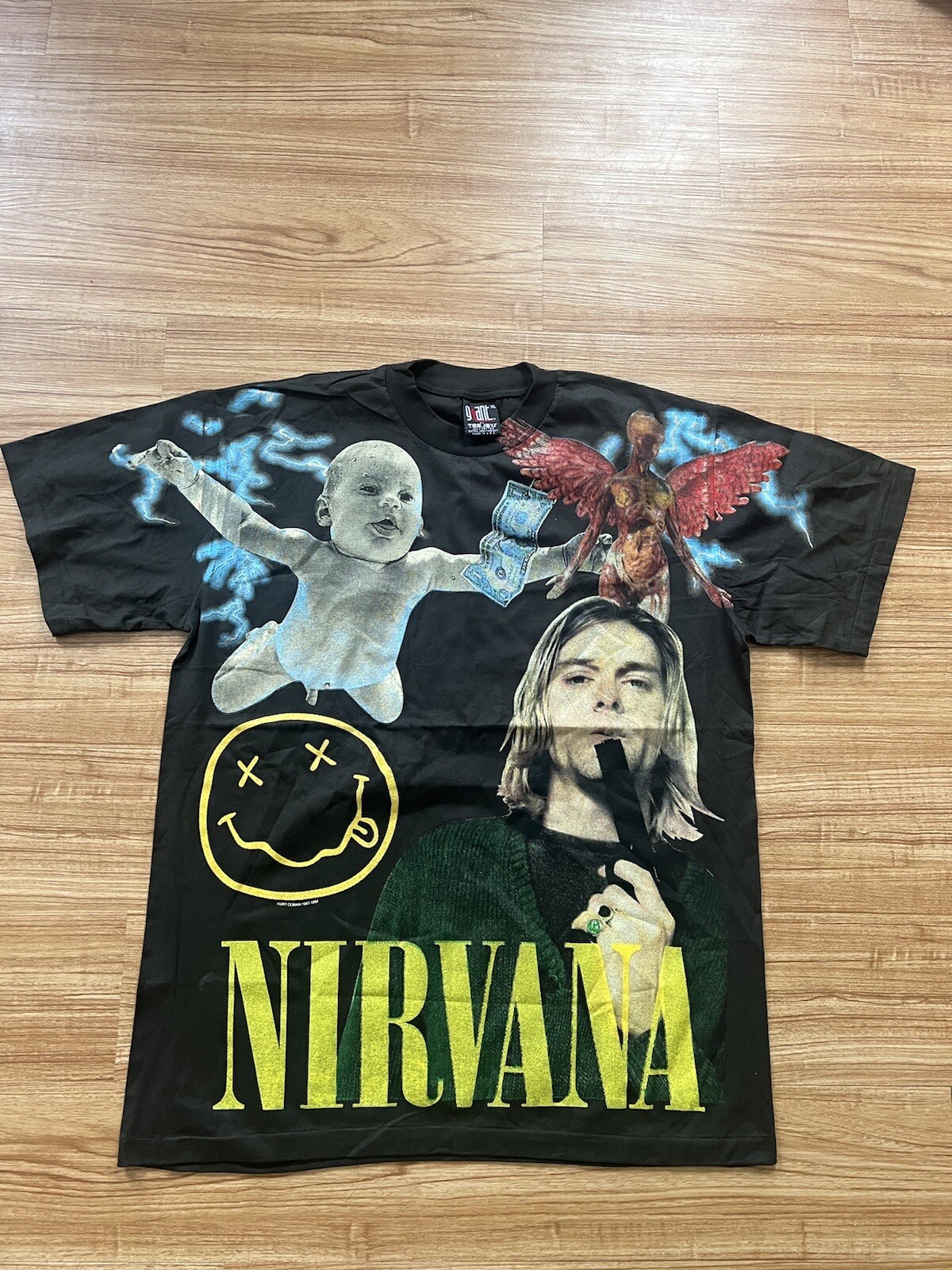 Nirvana Kurt Cobain Band AOP Single Stitch T-Shirt M, XL , 2XL Modern Boot gallery