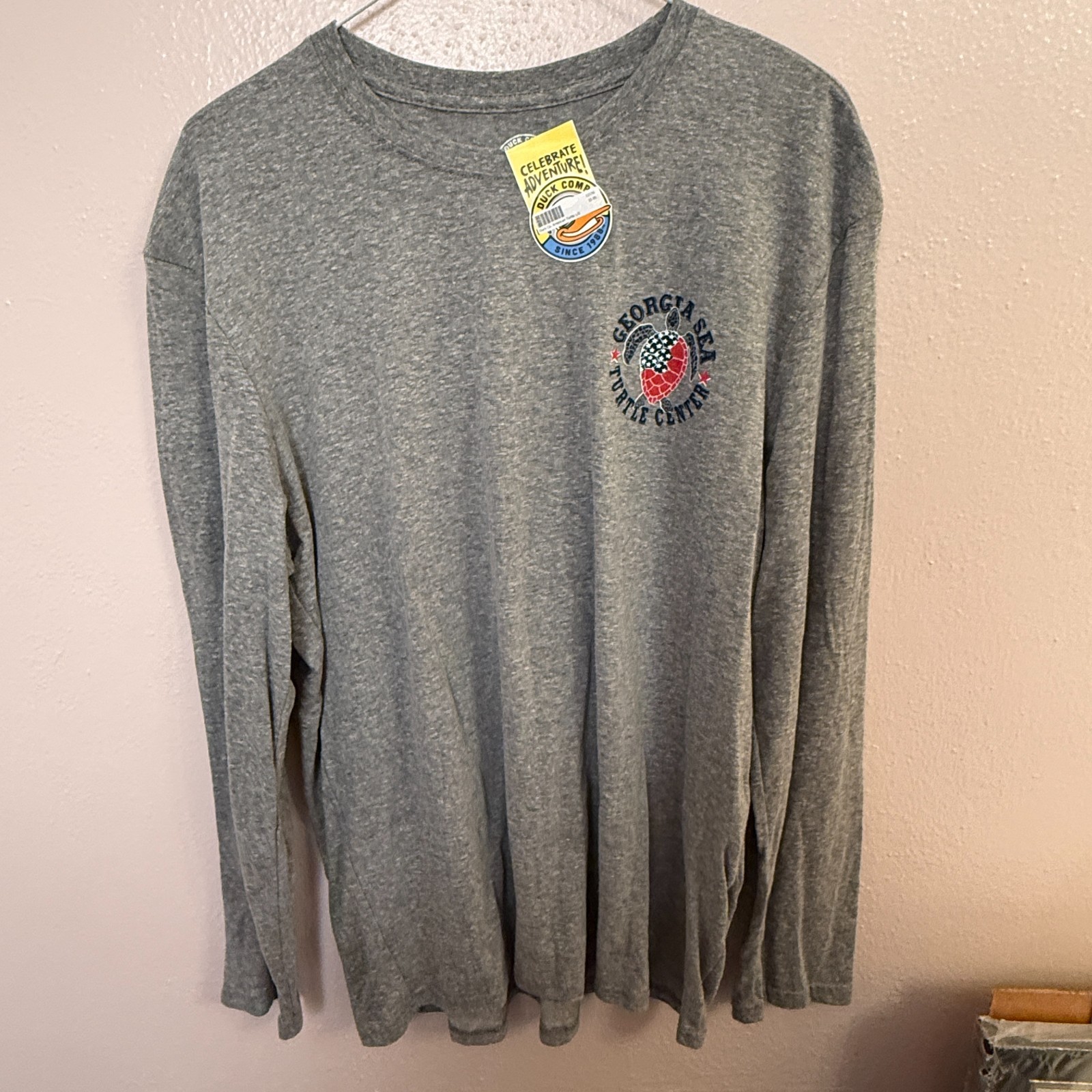 Georgia Sea Turtle Center grey long-sleeve shirt Duck Company size L