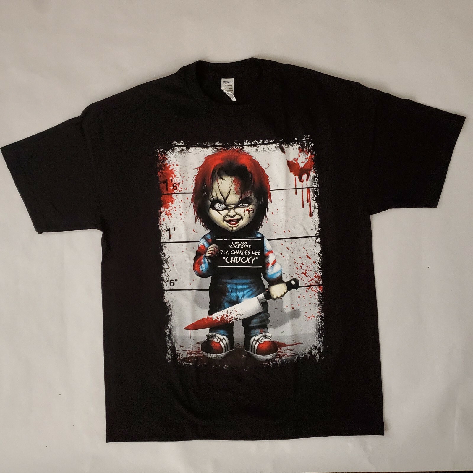 FREE SAME DAY SHIPPING Brand New CHUCKY CHILD'S PLAY Mugshot Shirt MEDIUM gallery