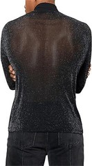 New Men’s See Through Long Sleeve Mock Neck Sheer Mesh Tee Shirt Club Party
