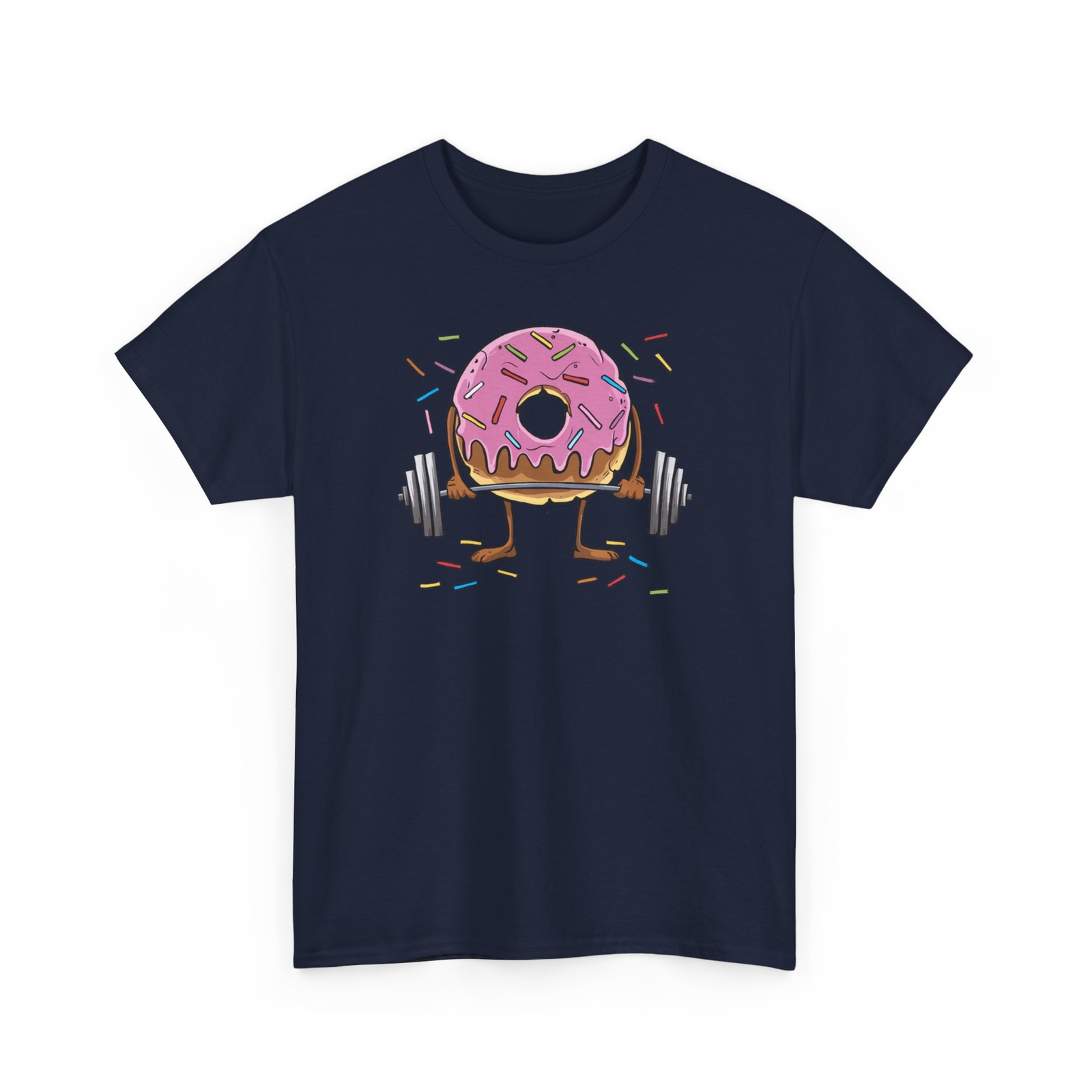 Weightlifting Donut Fitness Funny T-shirt - Novelty Gym Sports Graphic Tee gallery