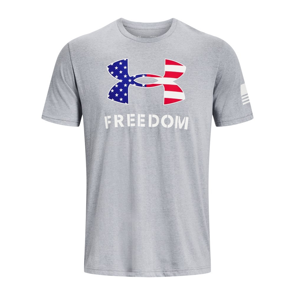 Under Armour 1370811 Men's UA Freedom Logo T-Shirt, Steel Light Heather 2X-Large gallery