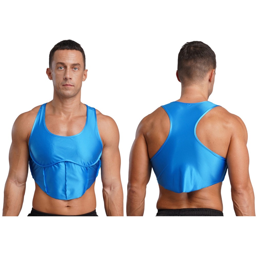 Men Bra Sissy Vest Running Tops Bodycon T-shirt Sports Lingerie Short Clubwear