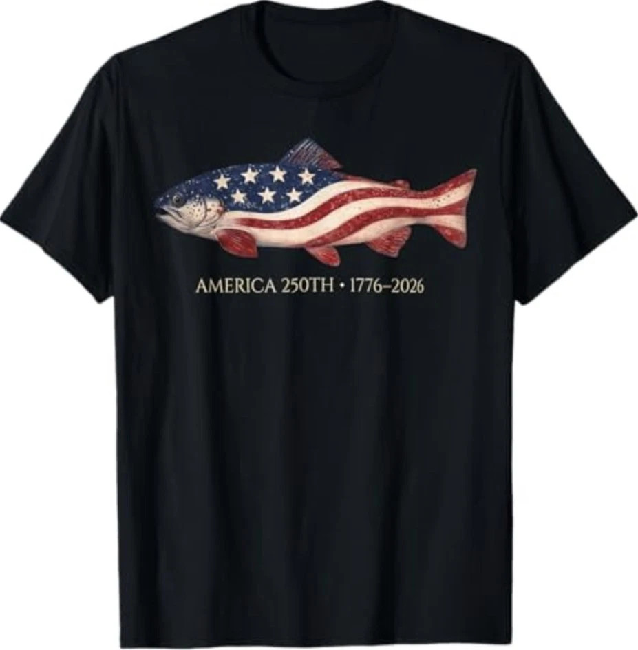 250 America Years 1776 2026 Fishing USA Flag 250th Birthday T-Shirt gallery