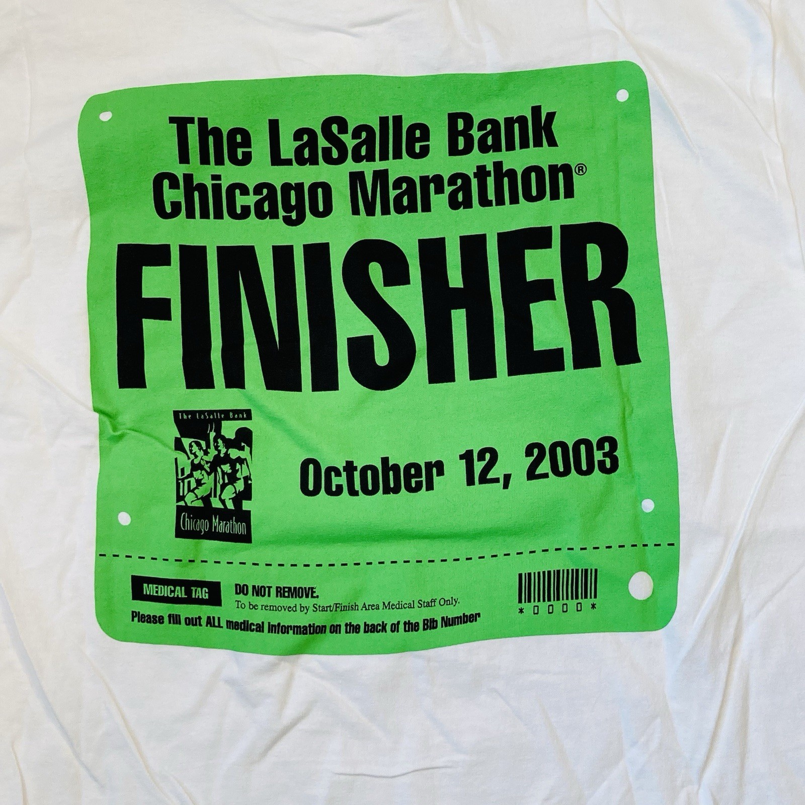 VTG NEW BALANCE 2003 Official Chicago Marathon Finishers Tshirt MEDIUM New Tags gallery